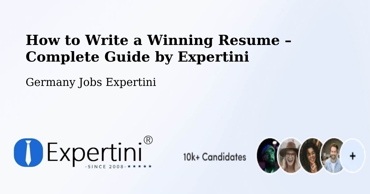 Resume Writing Guide for Job Seekers – Iserlohn - Iserlohn, Germany Jobs Expertini